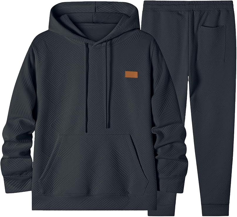 Men 2 Pieces Cozy Joggers Set For Fall Season