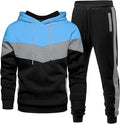 Men Casual Hooded Sweatshirt Jogger Set