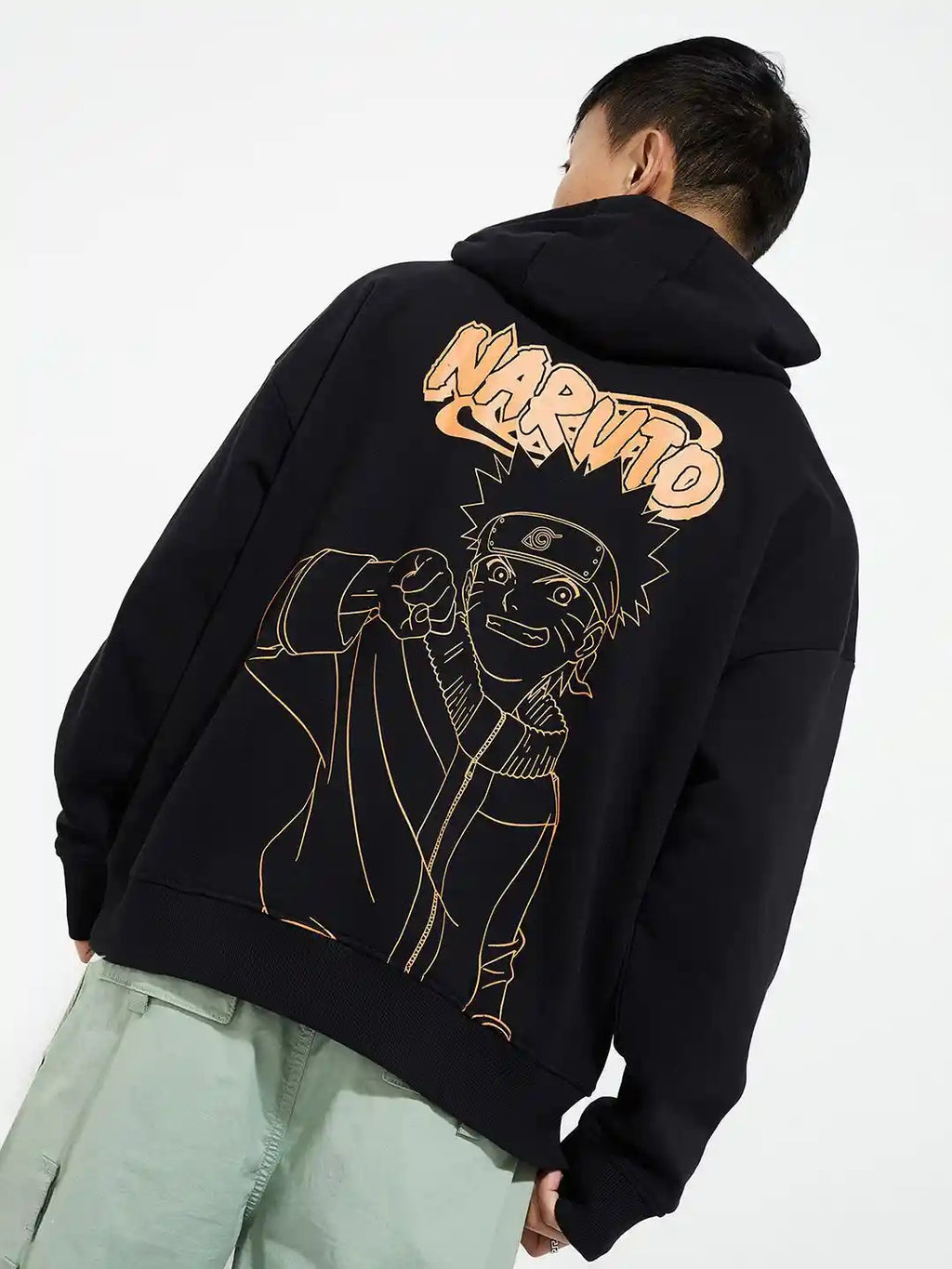 Max URB_N Men Oversized Naruto Hoodie