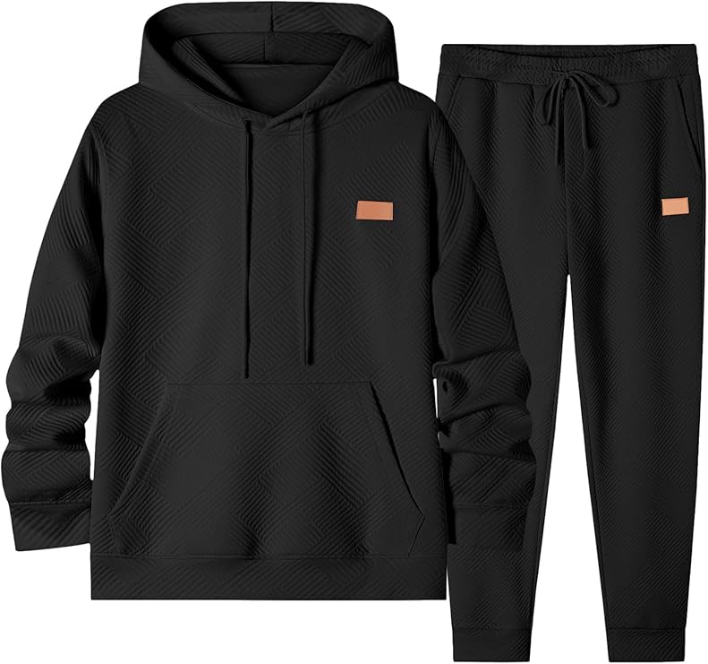 Men Hooded Tracksuit Set