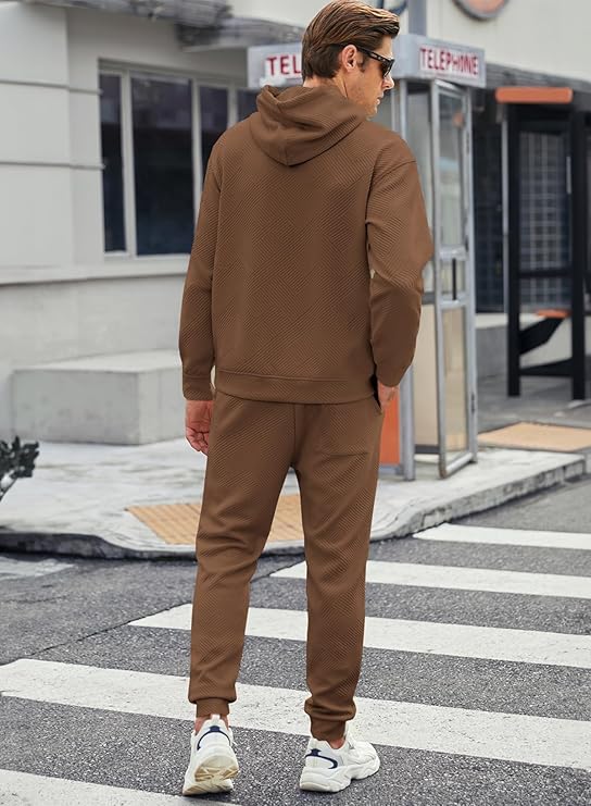 Men Hooded Jogger Set
