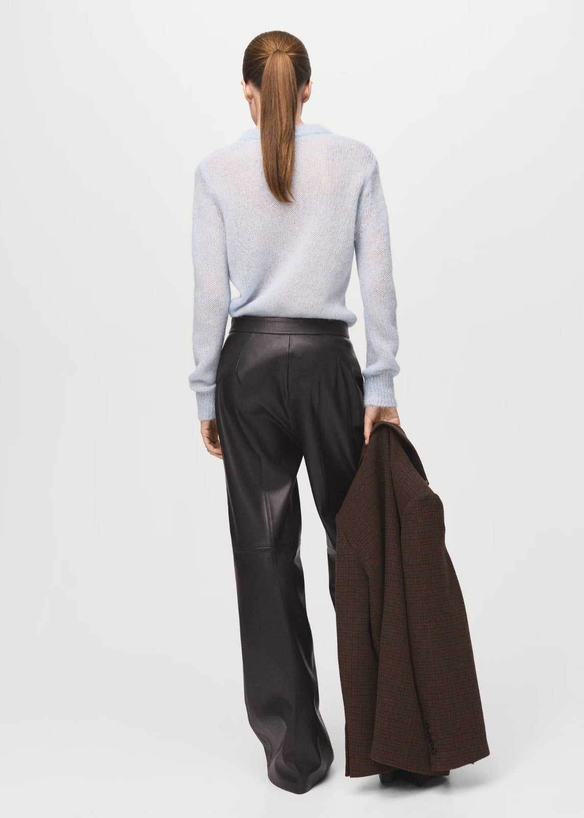 Wide Leg Leather Pant