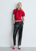 Leather Straight Pants for Women