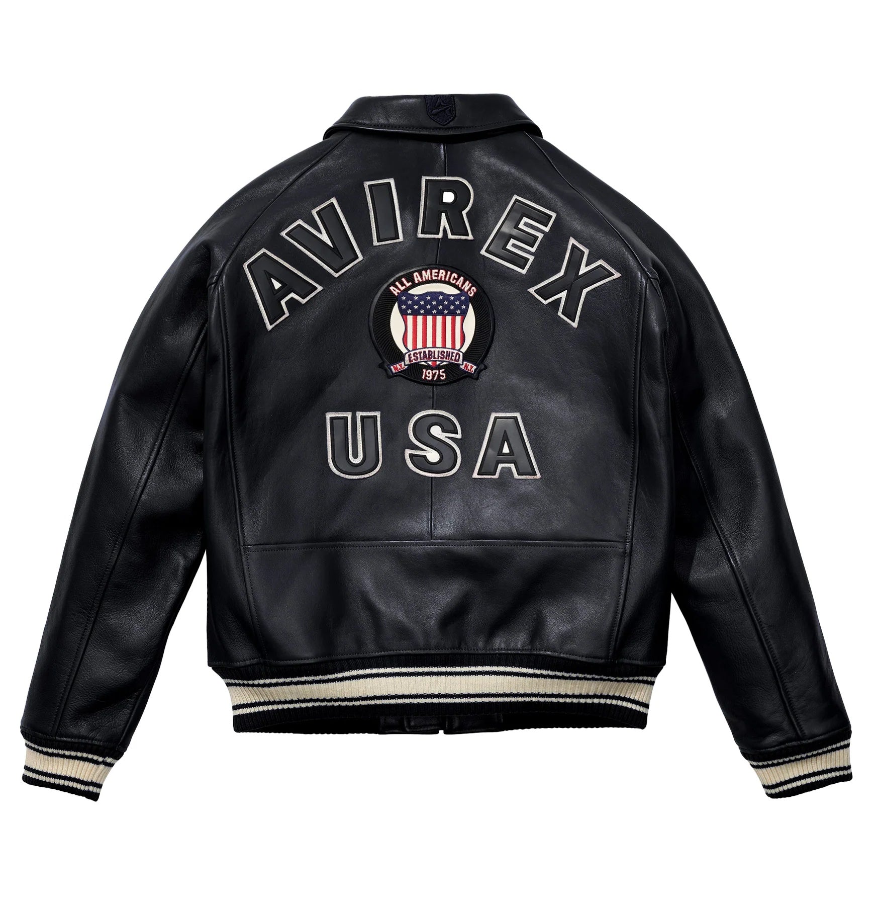 Avirex Black Leather Jacket