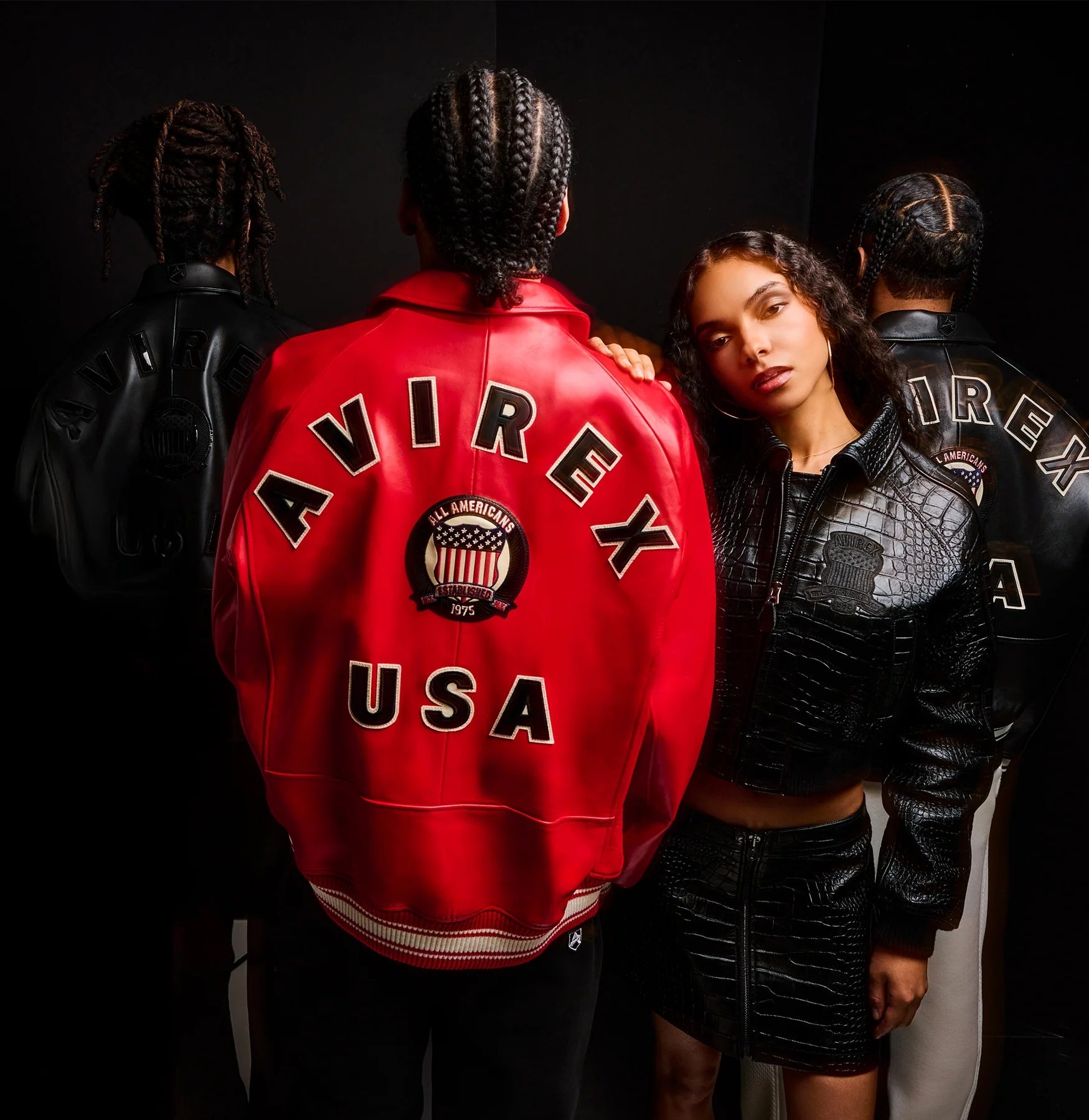 Avirex Black Leather Jacket – Premium Streetwear | Iconic Retro Style