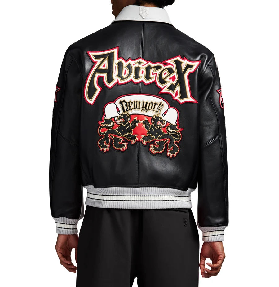Avirex Goth Style Bomber Jacket