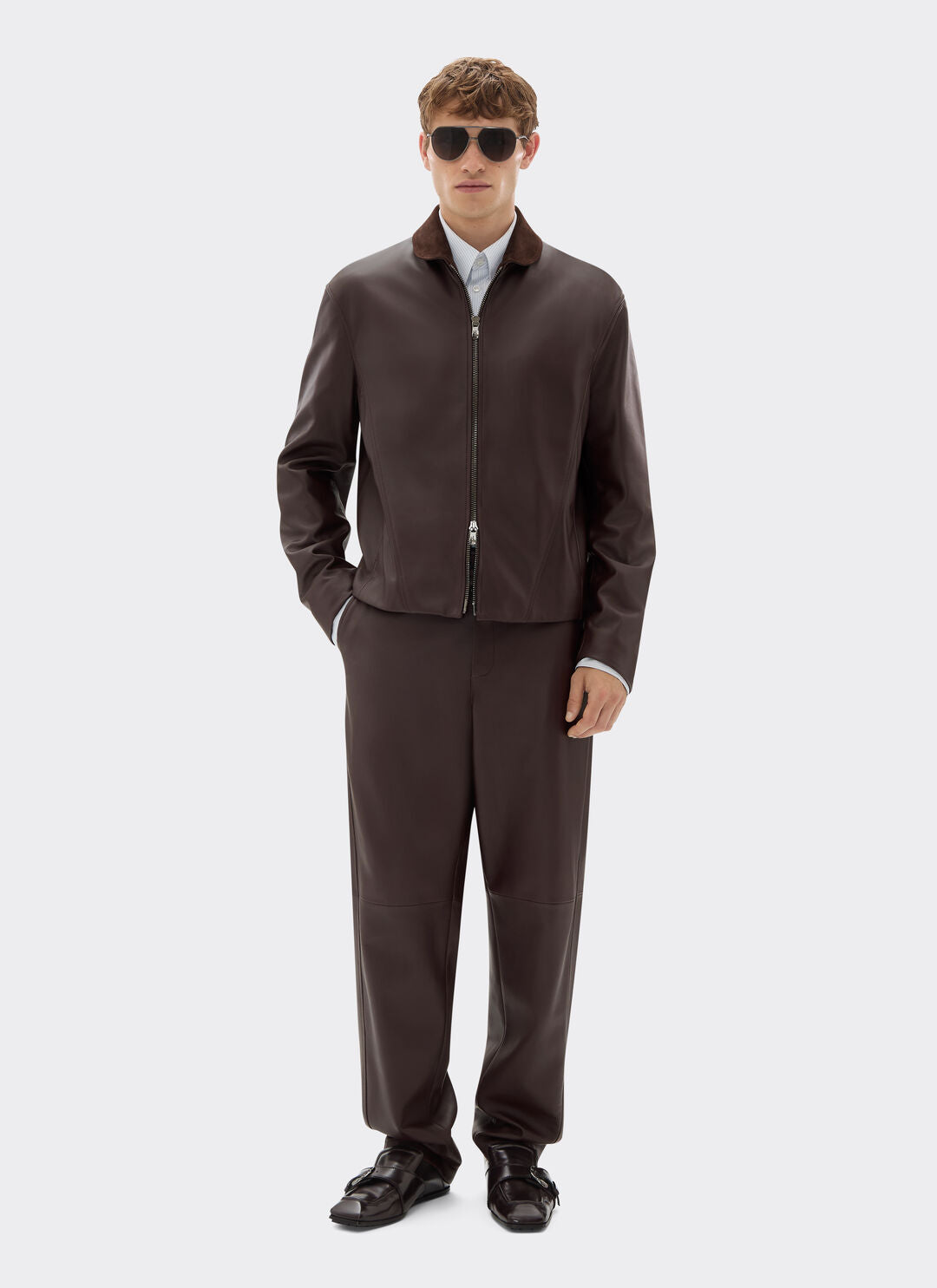 Overshirt Leather Ferrari jacket