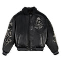 Men's Avirex Goth Style Black Bomber Jcaket