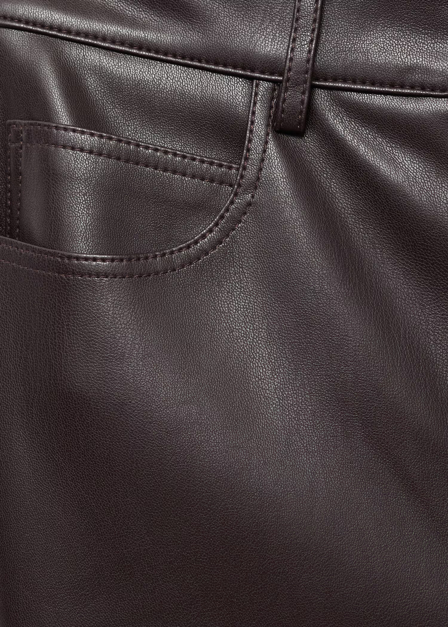 Zara  Flared Leg Leather Pants
