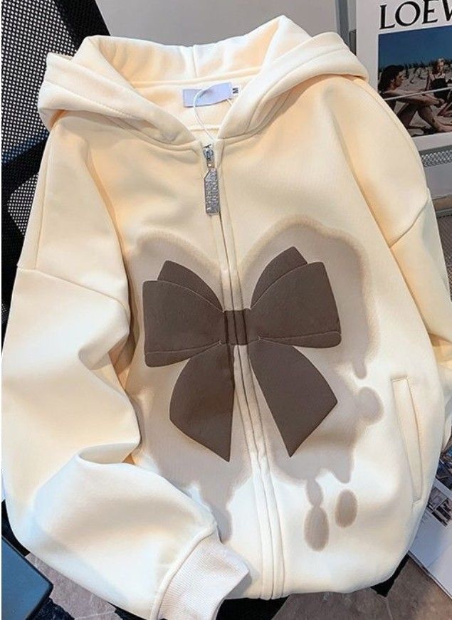 Bow Detail Aesthetic Hoodie