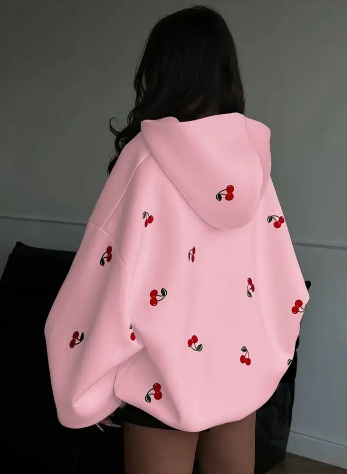Cherry Printed Aesthetic Hoodie