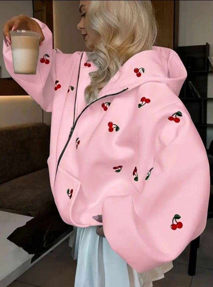 Cherry Printed Aesthetic Hoodie