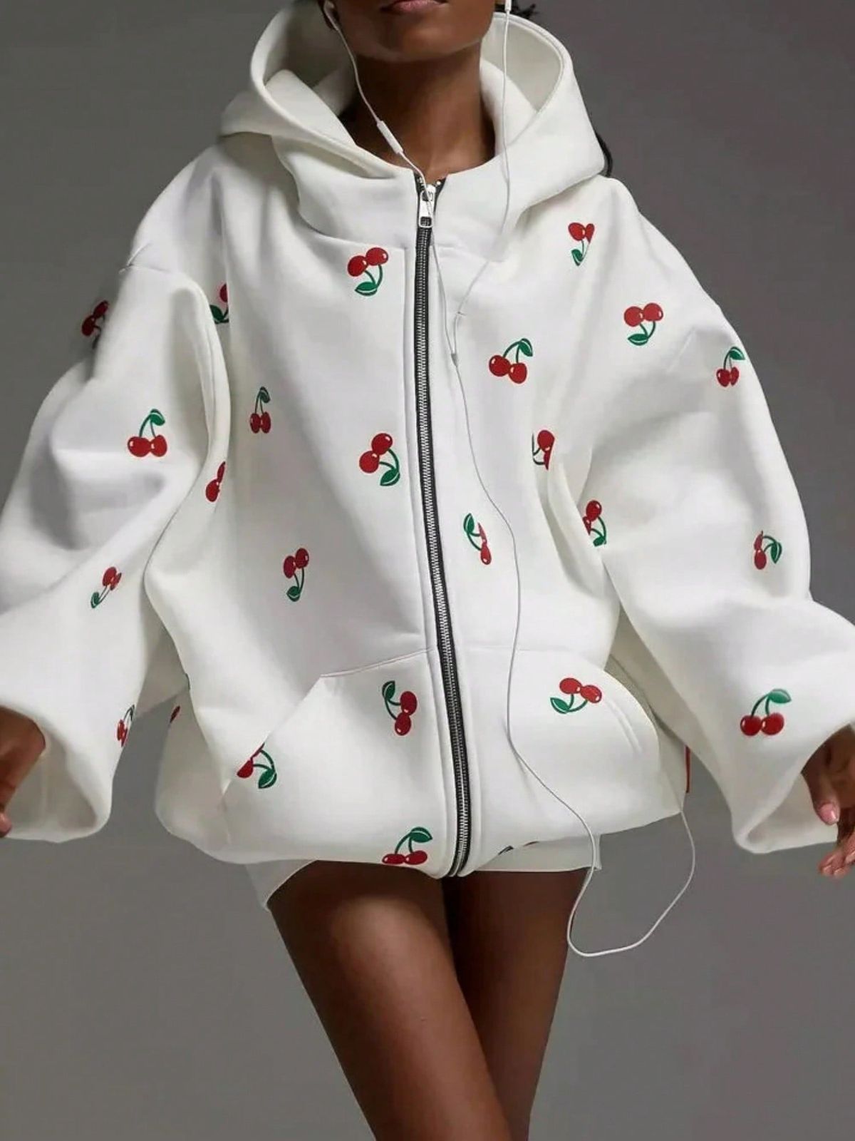 Cherry Printed Aesthetic Hoodie