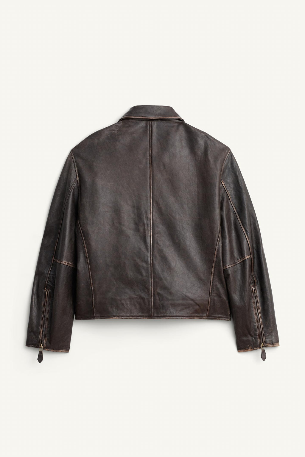 Leather Perfecto Jacket In Black/Grey