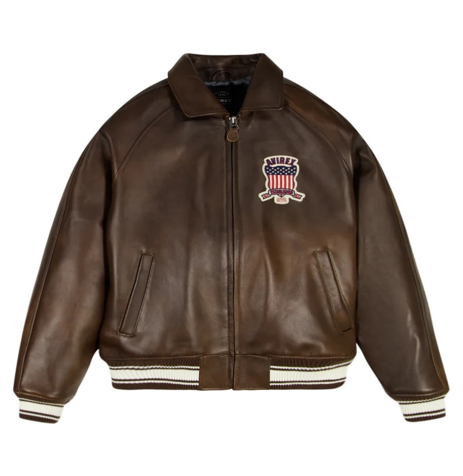 Avirex Iconic Leather Jacket – Timeless Streetwear Classic