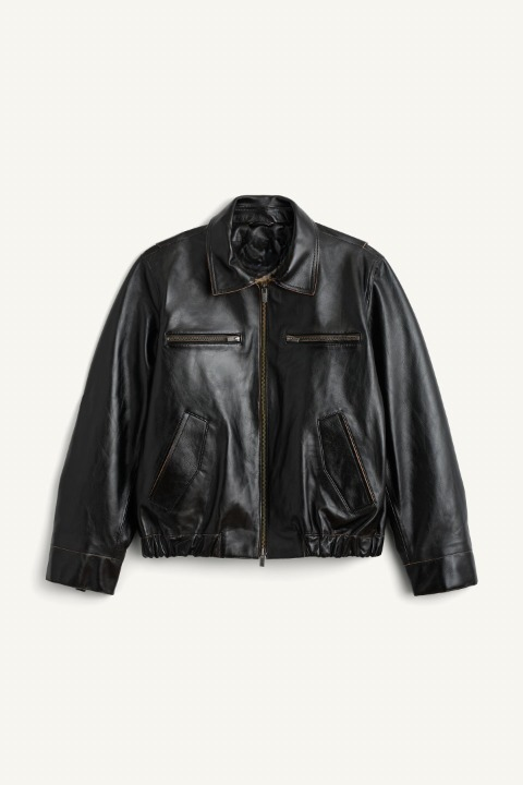 Leather Biker Jacket – Classic Streetwear Outerwear