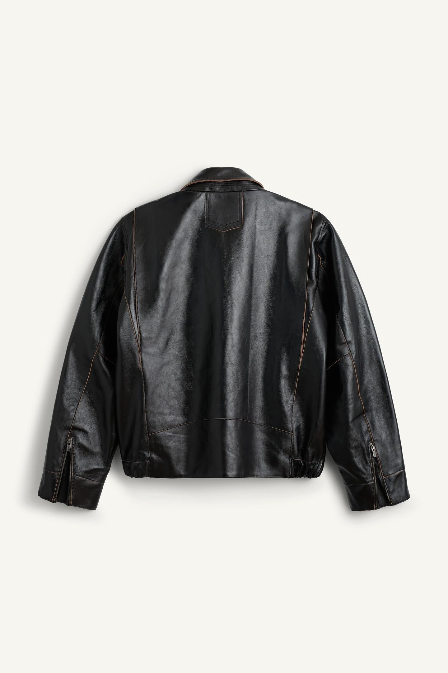 Leather Biker Jacket – Classic Streetwear Outerwear
