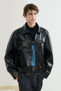 Leather Biker Jacket – Classic Streetwear Outerwear