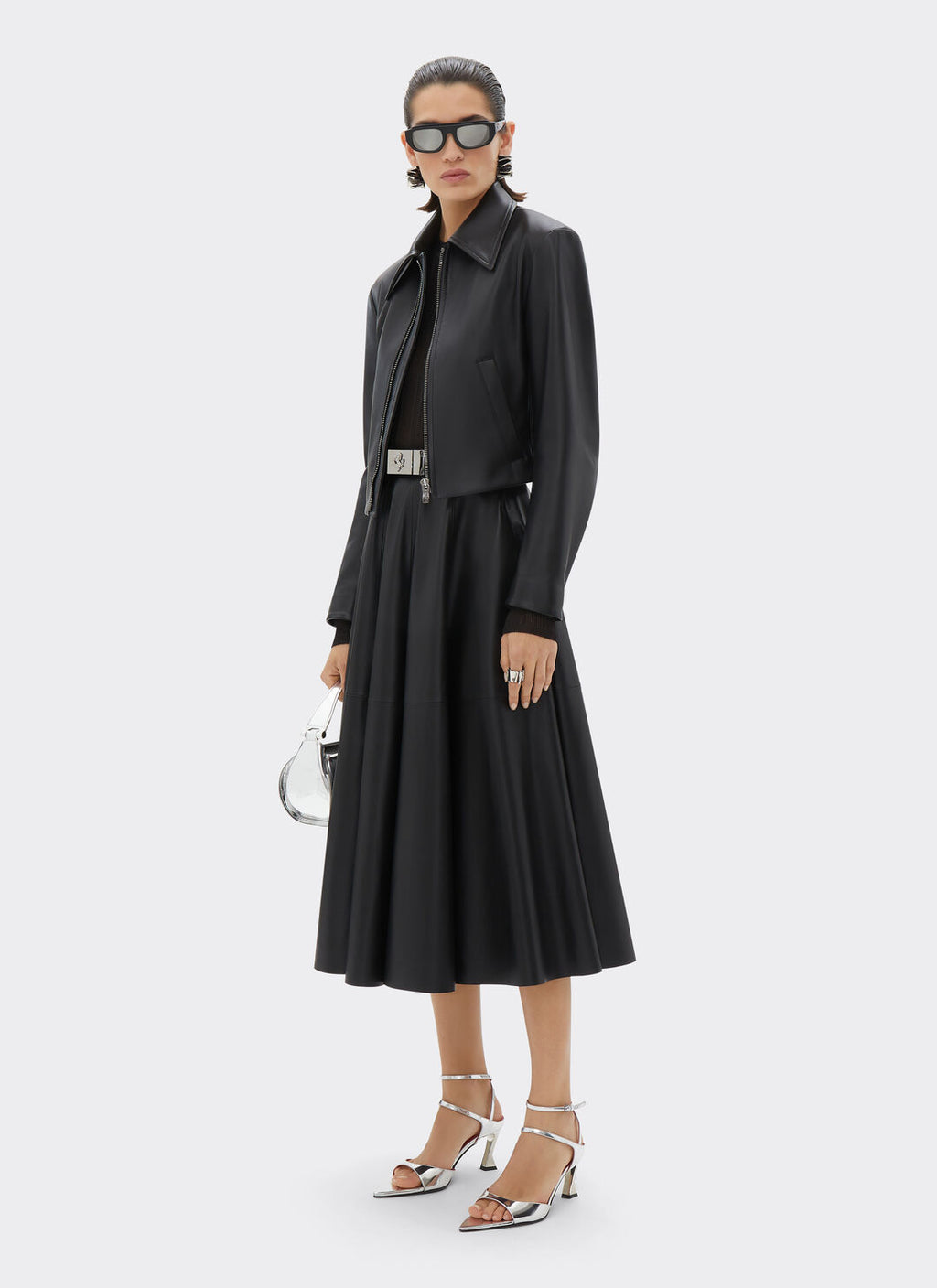 Ferrari Leather Biker Jacket For Women