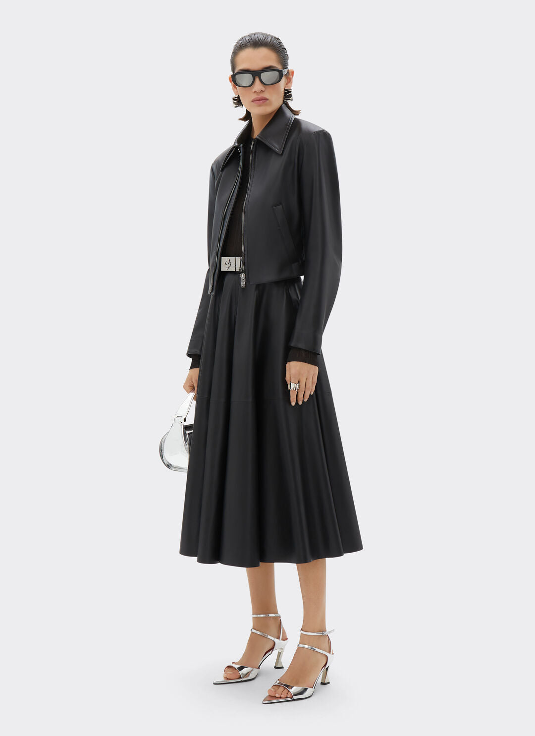 Ferrari Leather Biker Jacket For Women