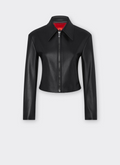 Ferrari Leather Biker Jacket For Women