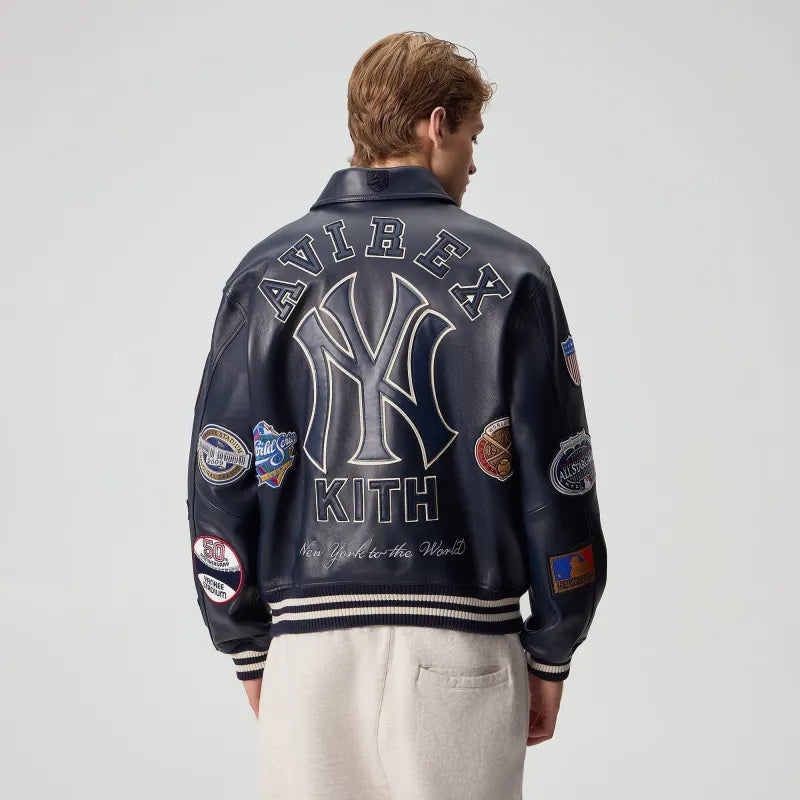 Kith & Avirex for the New Year York Yankees Leather Jacket