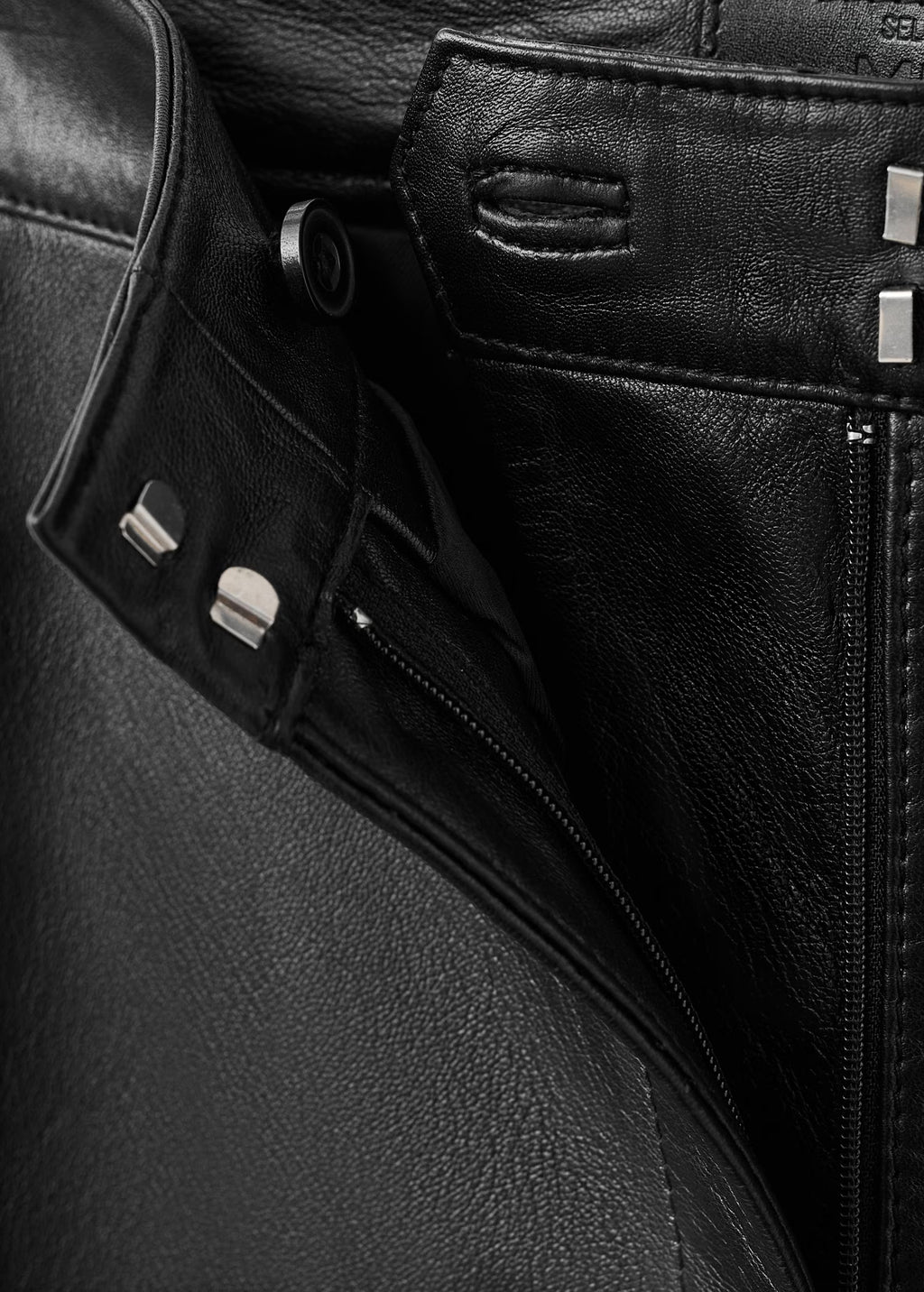 Women Leather Slim Boot Cut Pants