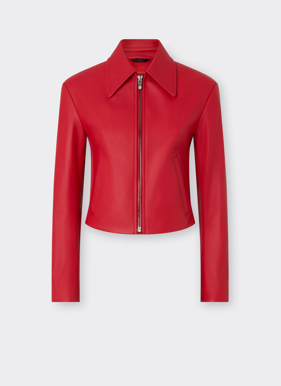 Ferrari Leather Women Leather Biker Jacket