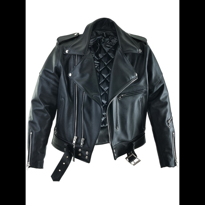 Black Leather Biker Jacket