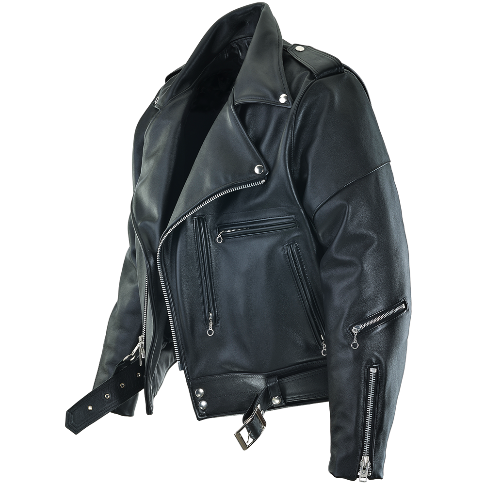 Black Leather Biker Jacket