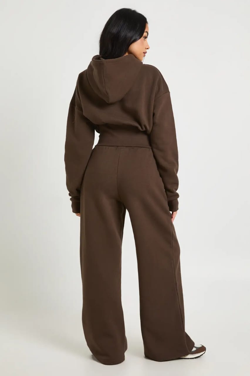Women's 2 Piece Lounge Wear Set in Brown