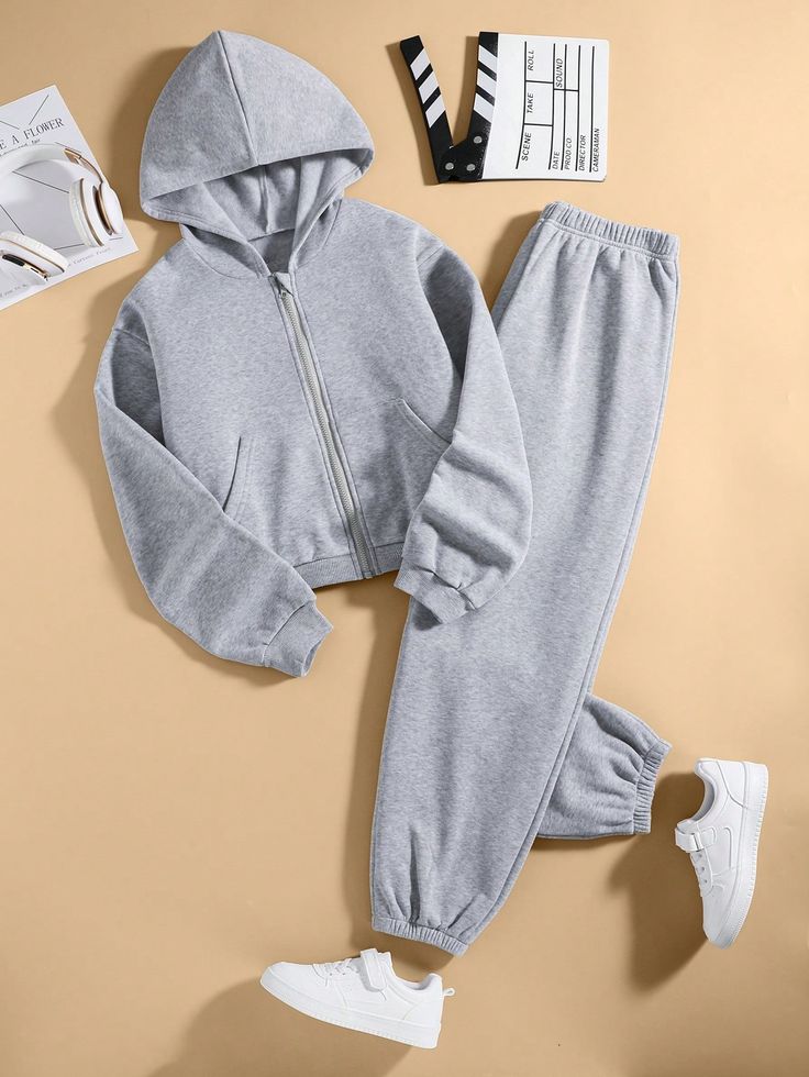 Girls Casual Hoodie Set Regular Fit