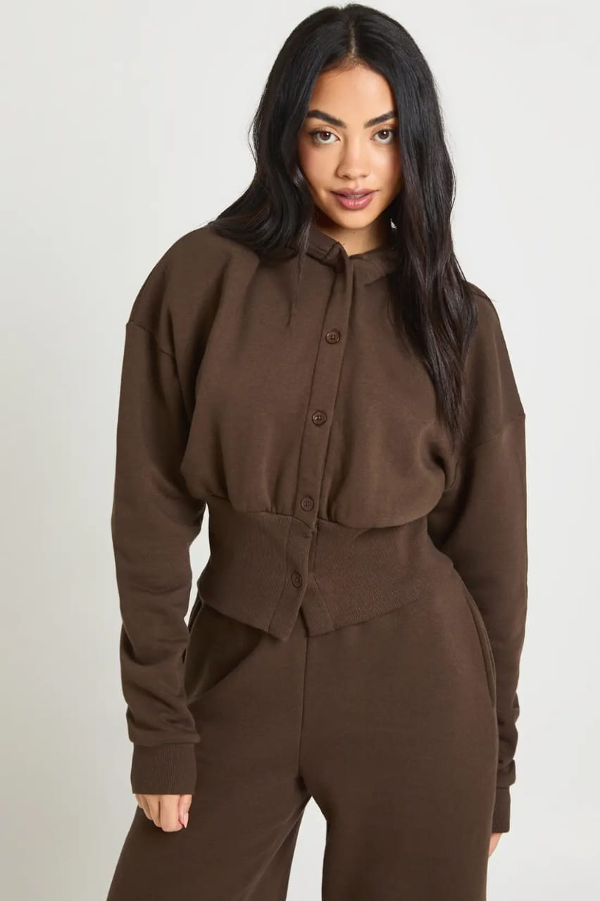 Women's 2 Piece Lounge Wear Set in Brown