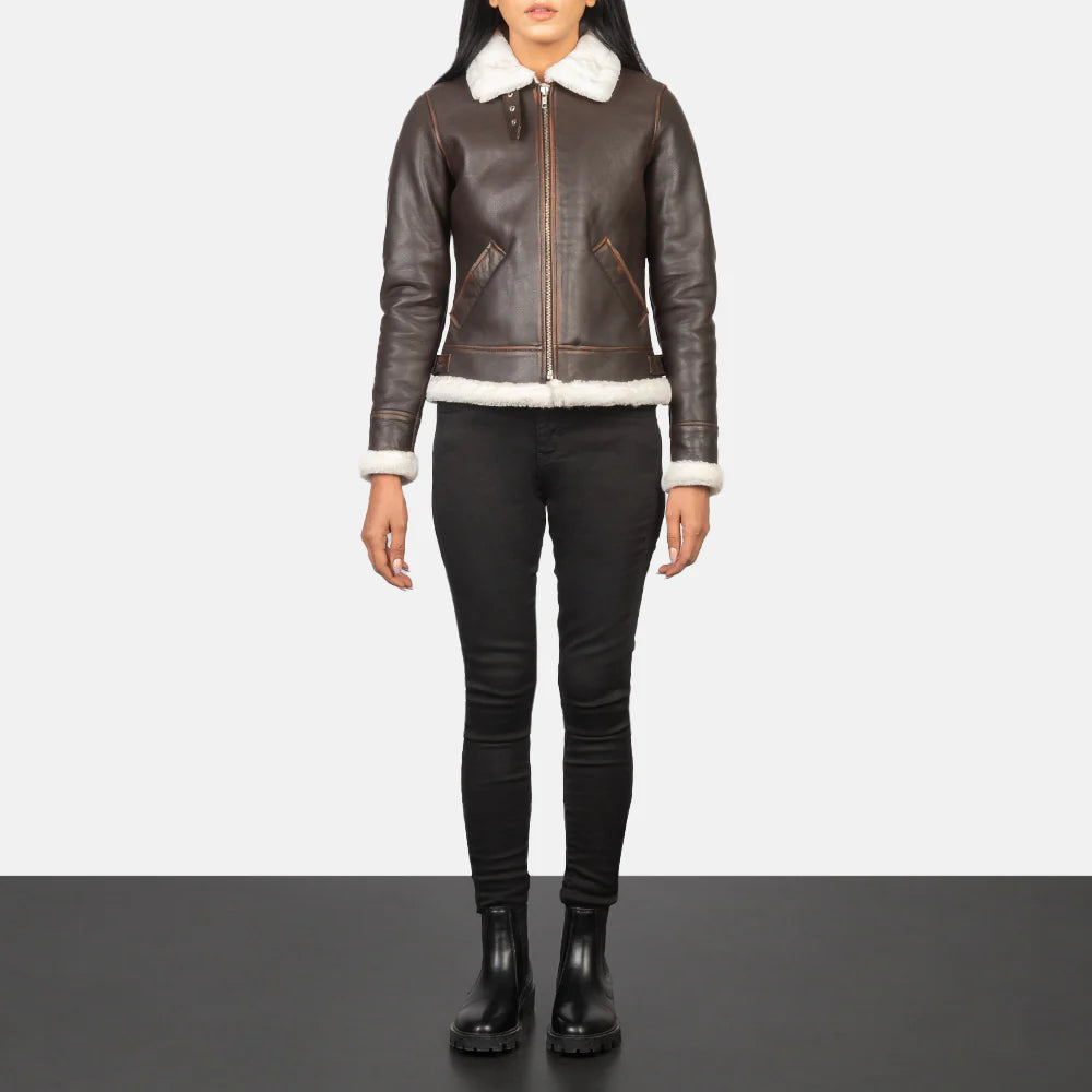 Women's B3 Leather Bomber Jacket