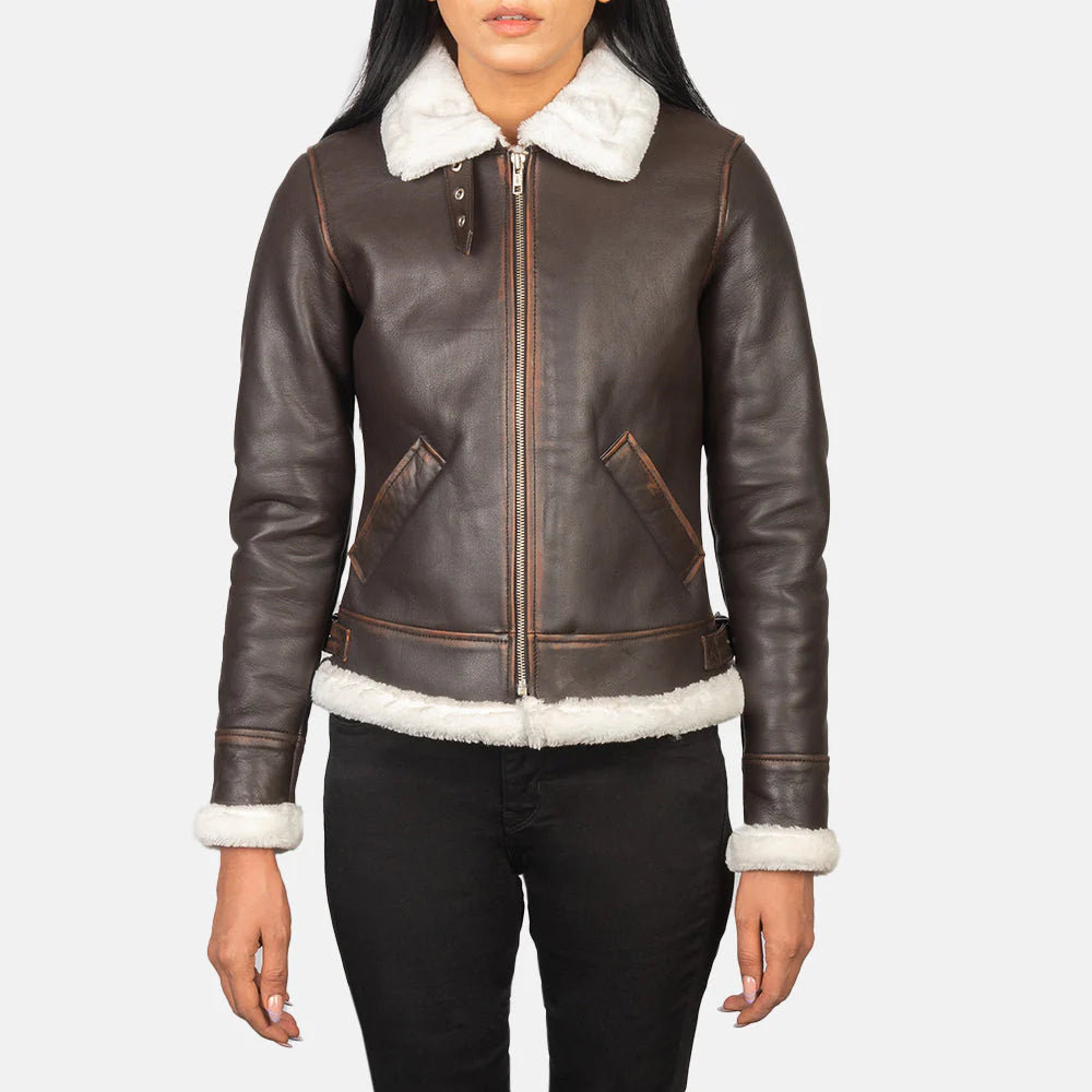 Women's B3 Leather Bomber Jacket