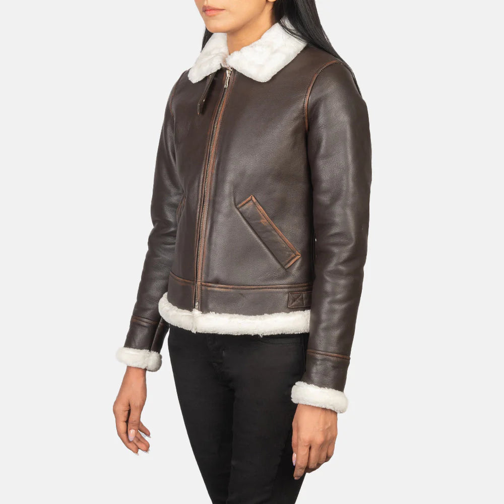 Women's B3 Leather Bomber Jacket