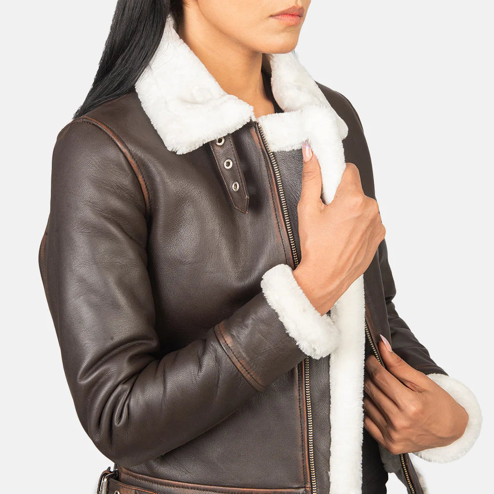 Women's B3 Leather Bomber Jacket