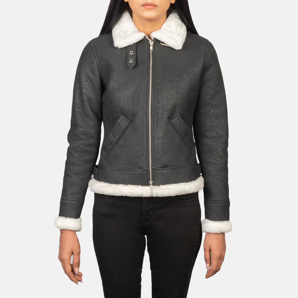 Women's B3 Leather Bomber Jacket