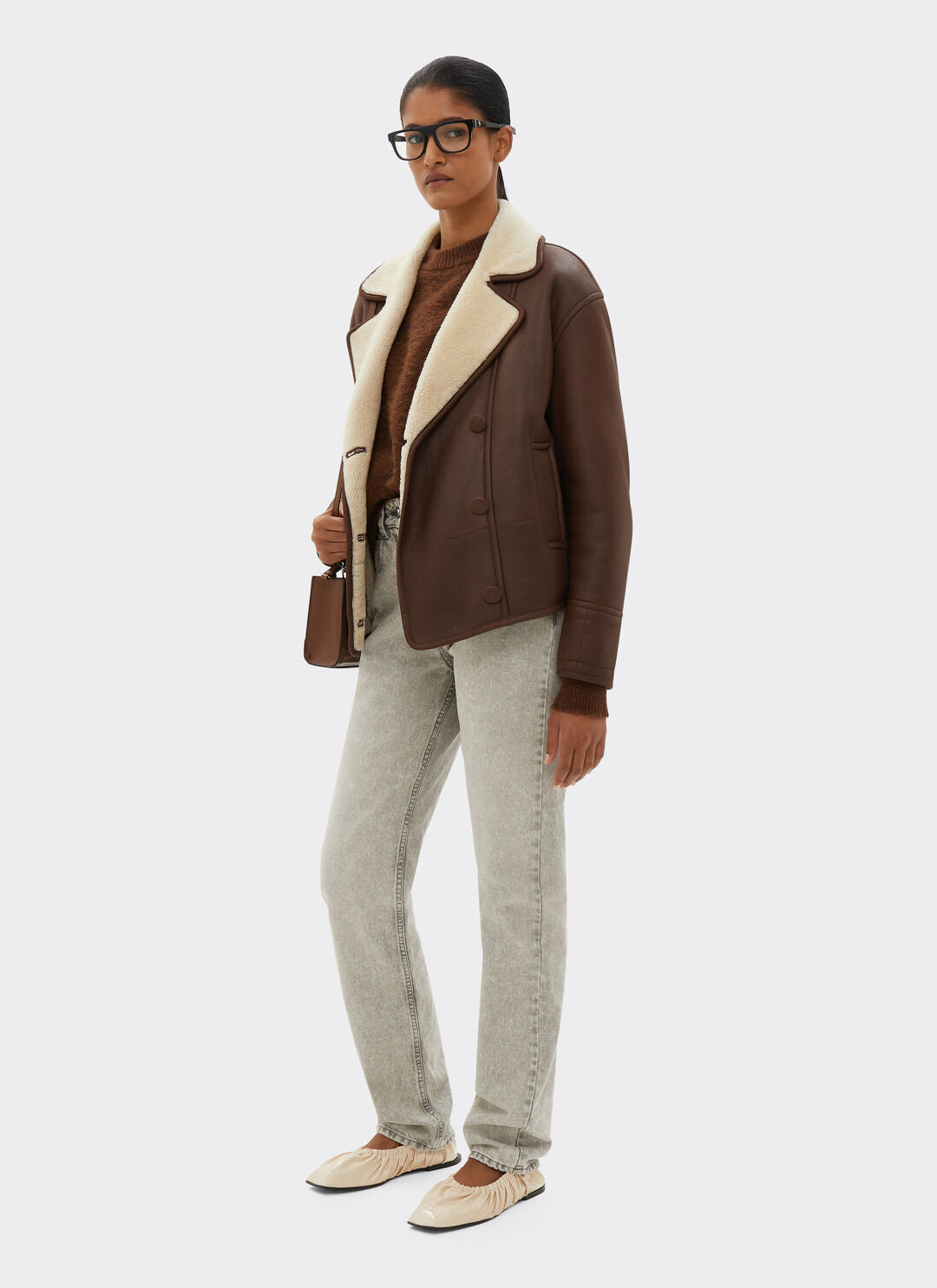 Shearling Women Leather Jacket