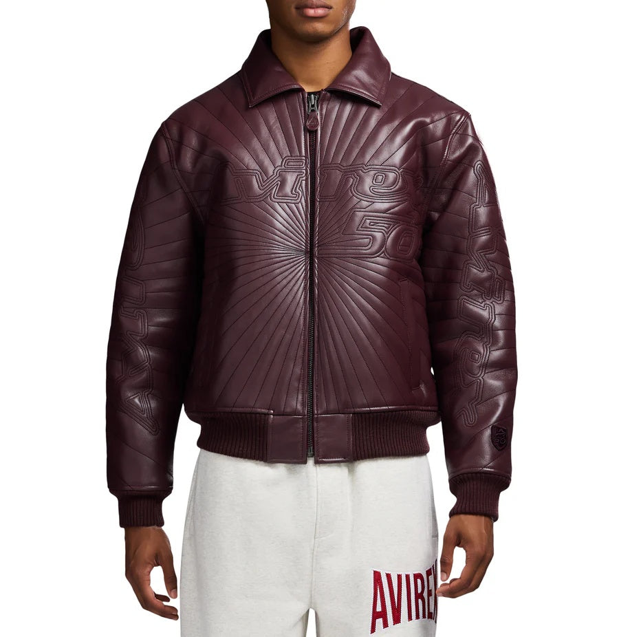 Avirex Trapunto Leather Jacket – Quilted Iconic Streetwear