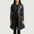 Women Leather Trench Coat