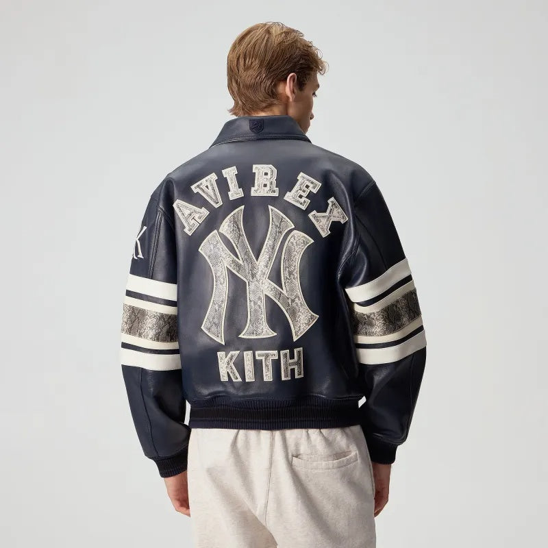 Kith X Avirex for New York Yankees Leather Jacket