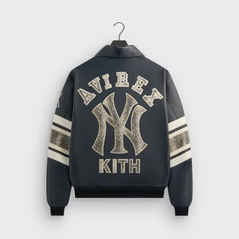 Kith X Avirex for New York Yankees Leather Jacket